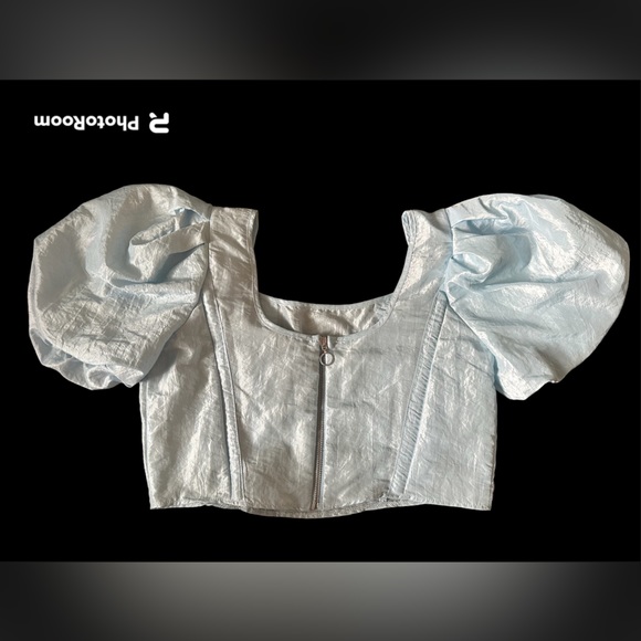 **3 for $50** 
NWT Topshop corset puff sleeve top - Picture 3 of 6